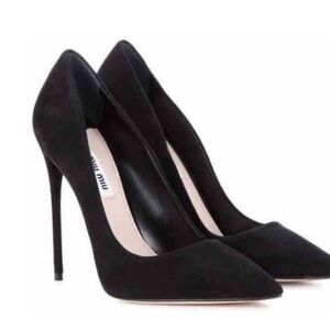 Miu Miu Elegant Black Suede high heels